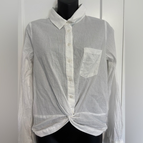 Heartloom The Paige Shirt Whit Collard Long Sleeve Button Cotton Down Size Small - Picture 2 of 11
